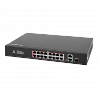 Комутатор мережевий POE GV-010-D-16+2 PG+1 SFP (Колір чорний), Атикул LP11693 |  купить на VILKI.NET - фото № 1