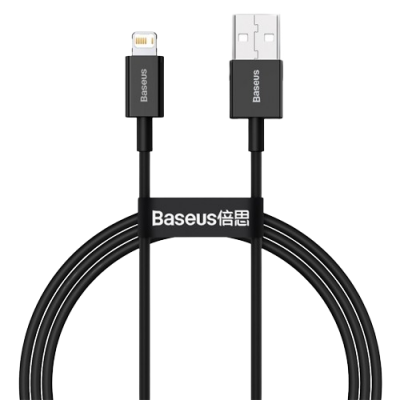 Кабель Baseus Superior USB 2.0 to Lightning 2.4А 1M Чорний (CALYS-A01)