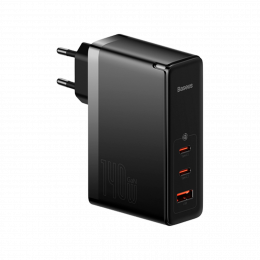 Мережевий зарядний пристрій Baseus GaN5 Pro 3 порта, USB + Type-C 140W Черный (CCGP100201)