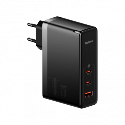 Сетевое зарядное устройство Baseus GaN5 Pro 3 порта, USB + Type-C 140W Черный (CCGP100201)