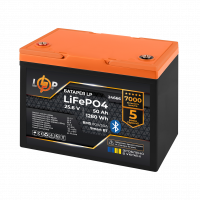 Акумулятор LP LiFePO4 25,6V - 50 Ah (1280Wh) (BMS 80A/50А) пластик Smart BT  - фото № 2