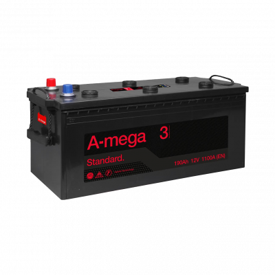 Акумулятор авто Мегатекс A-mega Standard (М3) 6СТ-190-АЗ (лев) ТХП 1100 - изображение 1