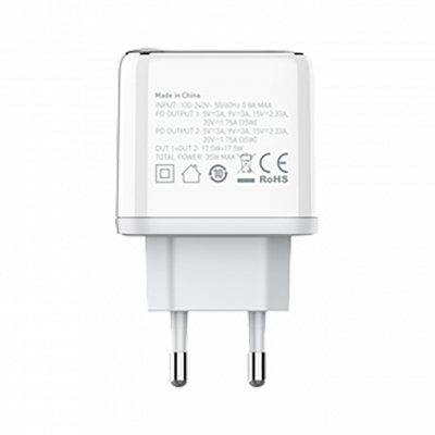 Зарядка для телефону LogicPower 35W (Type-C + USB) QC + кабель (Type C to Lightning)