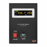 ДБЖ з правильною синусоїдою 12V LPY-B-PSW-1000VA+(700Вт) 10A/20A (Колір чорний), Атикул LP4151 |  купить на VILKI.NET - фото № 1