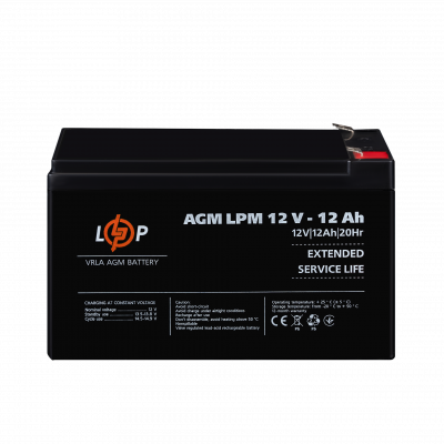 Акумулятор AGM LPM 12V - 12 Ah