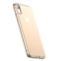 Чехол Baseus для iPhone Xr Simplicity Прозрачный Золотой (ARAPIPH61-A0V)  - фото № 4