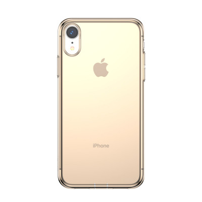 Чохол Baseus для iPhone Xr Simplicity Прозорий Золотий (ARAPIPH61-A0V)