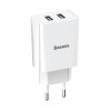 Зарядний пристрій Baseus Speed Mini Dual USB 10.5W Білий (CCFS-R02) (Белый) Baseus - № 1