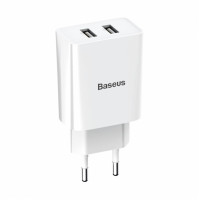 Зарядний пристрій Baseus Speed Mini Dual USB 10.5W Білий (CCFS-R02) (Колір Белый), Атикул LP17036 |  купить на VILKI.NET - фото № 1