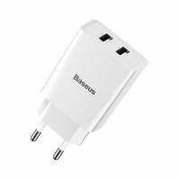 Зарядний пристрій Baseus Speed Mini Dual USB 10.5W Білий (CCFS-R02) (Колір Белый) - фото № 3