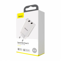 Зарядний пристрій Baseus Speed Mini Dual USB 10.5W Білий (CCFS-R02) (Колір Белый) - фото № 7