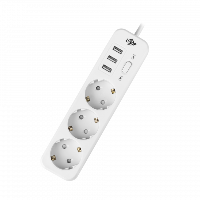 Мережевий фільтр PREMIUM LP-X3 USB 4 м White (2200 Вт)