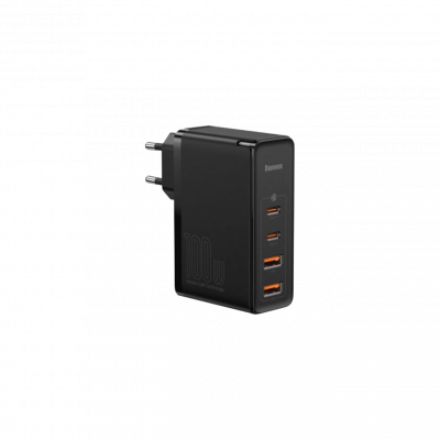 Мережевий зарядний пристрій Baseus GaN2 Pro 3 порта, USB*2 + Type-C*2 100W Чорний (CCGAN2P-L01) - зображення 1
