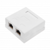 Розетка RJ-45 2-порта кат.5е FTP LP-214 (білий) LogicPower - № 1