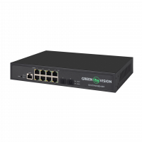 Комутатор мережевий POE GV-019-M-08G+SFP (Колір чорний), Атикул LP24516 |  купить на VILKI.NET - фото № 1