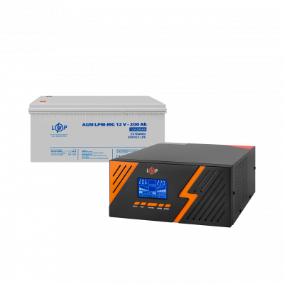 Комплект резервного живлення LP (LogicPower) ДБЖ + мультигелева батарея (UPS B1500 + АКБ MG 2400Wh) - зображення 1