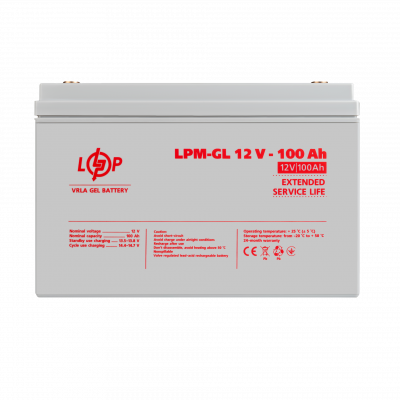 У/Ц Акумулятор гелевий LPM-GL 12V - 100 Ah - зображення 1