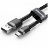 Кабель Baseus Cafule USB 2.0 to Type-C 3A 1M Чорний/Сірий (CATKLF-BG1)  Baseus - № 1