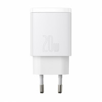 Зарядний пристрій Baseus Compact Quick Charger USB+Type-C 20W Білий (CCXJ-B02) (Колір Белый), Атикул LP17031 |  купить на VILKI.NET - фото № 1