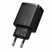 Зарядний пристрій Baseus Compact Quick Charger USB+Type-C 20W Чорний (CCXJ-B01)  - фото № 3