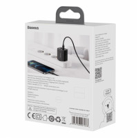 Зарядний пристрій Baseus Compact Quick Charger USB+Type-C 20W Чорний (CCXJ-B01)  - фото № 6