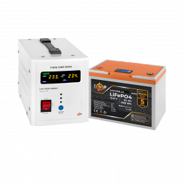 Комплект резервного живлення LP (LogicPower) ДБЖ + літієва (LiFePO4) батарея (UPS В500+ АКБ LiFePO4 820Wh)