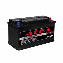 Акумулятор авто Мегатекс ALFA 6СТ-75-АЗ (прав) ТХП 720