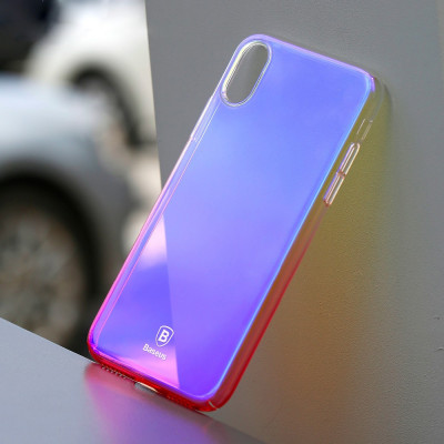 Чохол Baseus для iPhone X/Xs Glaze pink (WIAPIPHX-GC04) - изображение 6