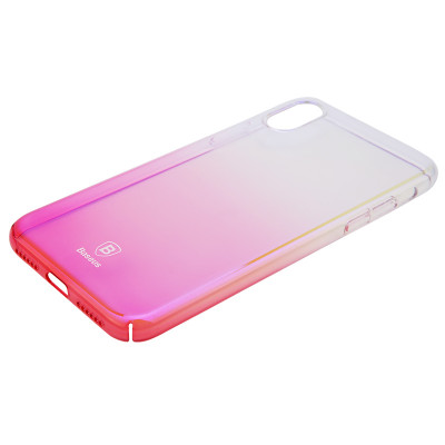 Чохол Baseus для iPhone X/Xs Glaze pink (WIAPIPHX-GC04) - изображение 4