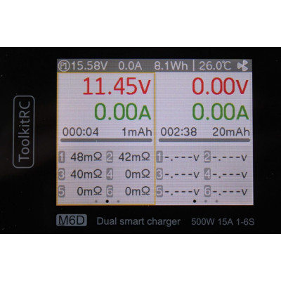 Зарядное устройство дуо ToolKitRC M6D 500W 15A 1-6S без блока питания - изображение 12