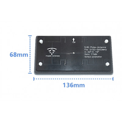 Антена 5.5GHz Maple патч 17dB SMA