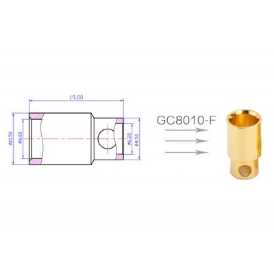 Конектори силові AMASS PLUG 8.0MM Female 3шт - зображення 2