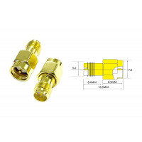50 шт - Перехідники для FPV та радіообладнання (SMA M - RP-SMA F прямий)