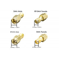 50 шт - Перехідники для FPV та радіообладнання (SMA M - RP-SMA F прямий)  - фото № 3