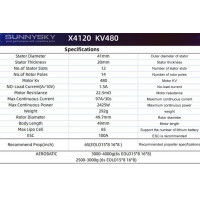 Мотор для літаків SunnySky X4125 V3 KV480  - фото № 5