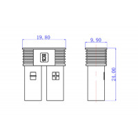 50 шт - Конектори AMASS EC5 Female  - фото № 2