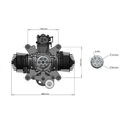 Двигун DLE 170 з електростартером - зображення 6