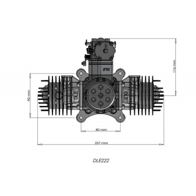 Двигун DLE 222 - зображення 3