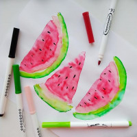 Акварельные фломастеры MALINOS Aquarellzauber на водной основе 12 шт  - фото № 7