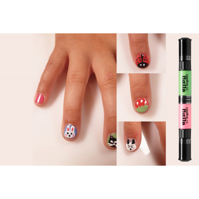 Детский лак-карандаш для ногтей Malinos Creative Nails на водной основе (2 цвета Морской волны + Розовый) - зображення 10
