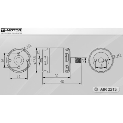 Мотори T-Motor AIR2213 KV920 2-4S для мультикоптерів 2шт