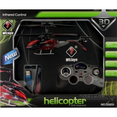 Вертоліт на пульті 3-к р/к мікро WL Toys S929 з автопілотом (червоний)  - зображення 9