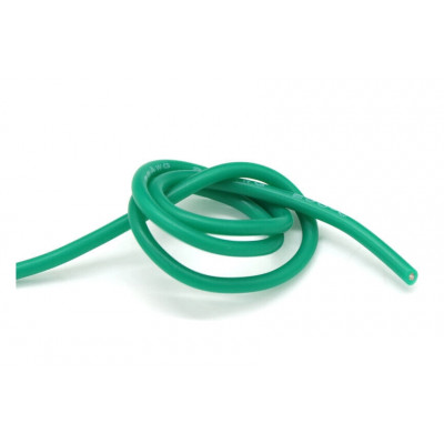 Провод силиконовый QJ 28 AWG (зеленый), 1 метр - изображение 1