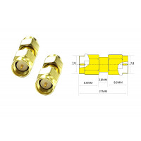 50 шт - Перехідники для FPV та радіообладнання (SMA M - SMA M прямий)