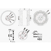 Мотор T-Motor U11 II KV120 6-12S 2783W для мультикоптерів  - фото № 5