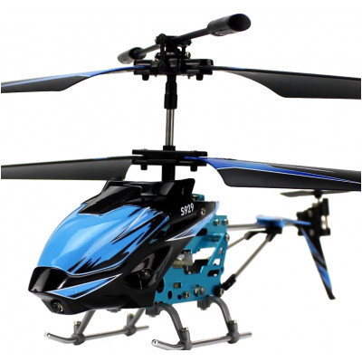 Вертоліт на пульті 3-к і/ч мікро WL Toys S929 з автопілотом (синій)  - зображення 2