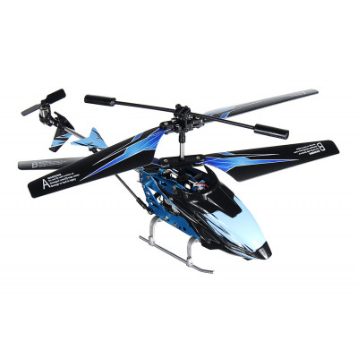 Вертоліт на пульті 3-к і/ч мікро WL Toys S929 з автопілотом (синій)  - зображення 3