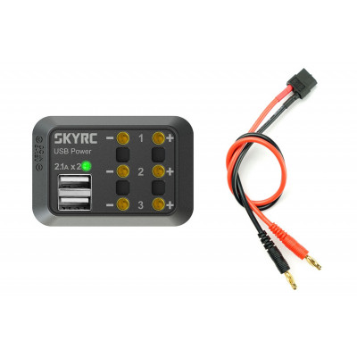 Розгалужувач живлення SkyRC SK-600114-01 з USB (банани) - зображення 1