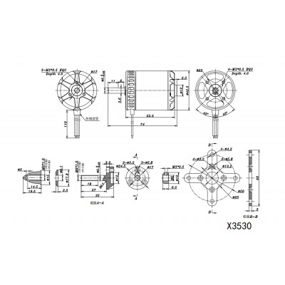 Мотор SunnySky X3530 V3 KV650 для літаків - зображення 6