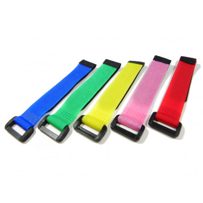 Стяжки на липучці Tarot 20см 5шт кольорові для кріплення акумуляторів (TL1066-02) - зображення 1